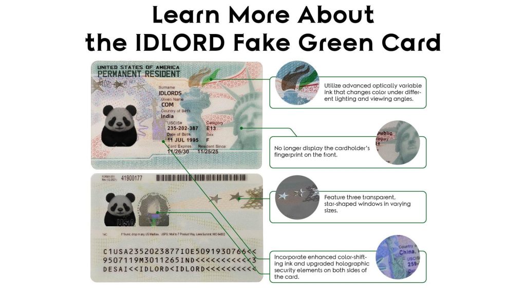 Low-quality ID comparison showing poor print and incorrect details