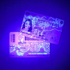 ID card UV security feature under black light