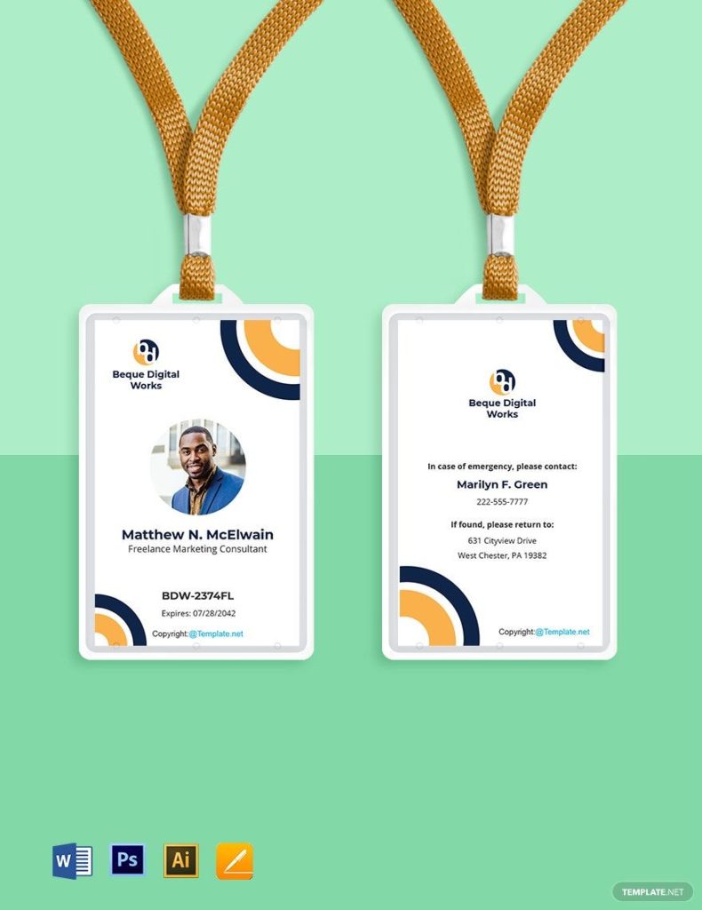 custom id card design template
creating personalized id card online