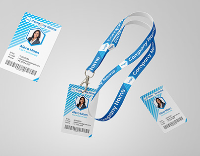Employee ID card with company branding and photo identification